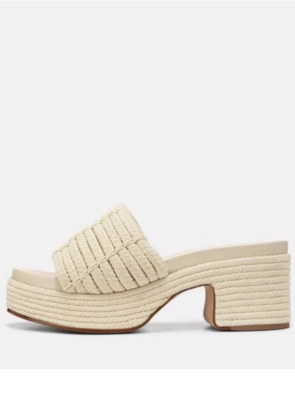Vince Margo Cream Braided Platform Mules